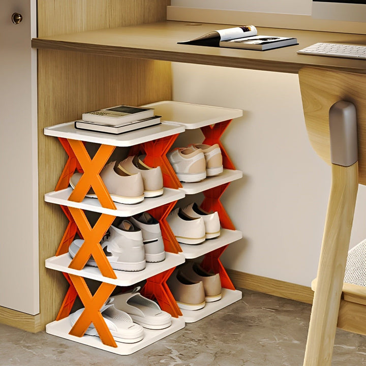 BowLift | FlexiStack Shoe Rack – Foldable Multiple Shoe Organizer for Small Spaces