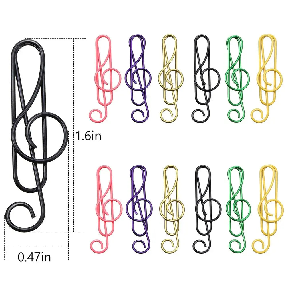 BowLift | Music note paper clips – for school, office & creative gifts