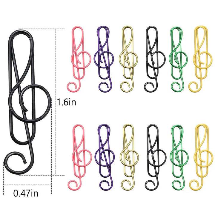 BowLift | Music note paper clips – for school, office & creative gifts