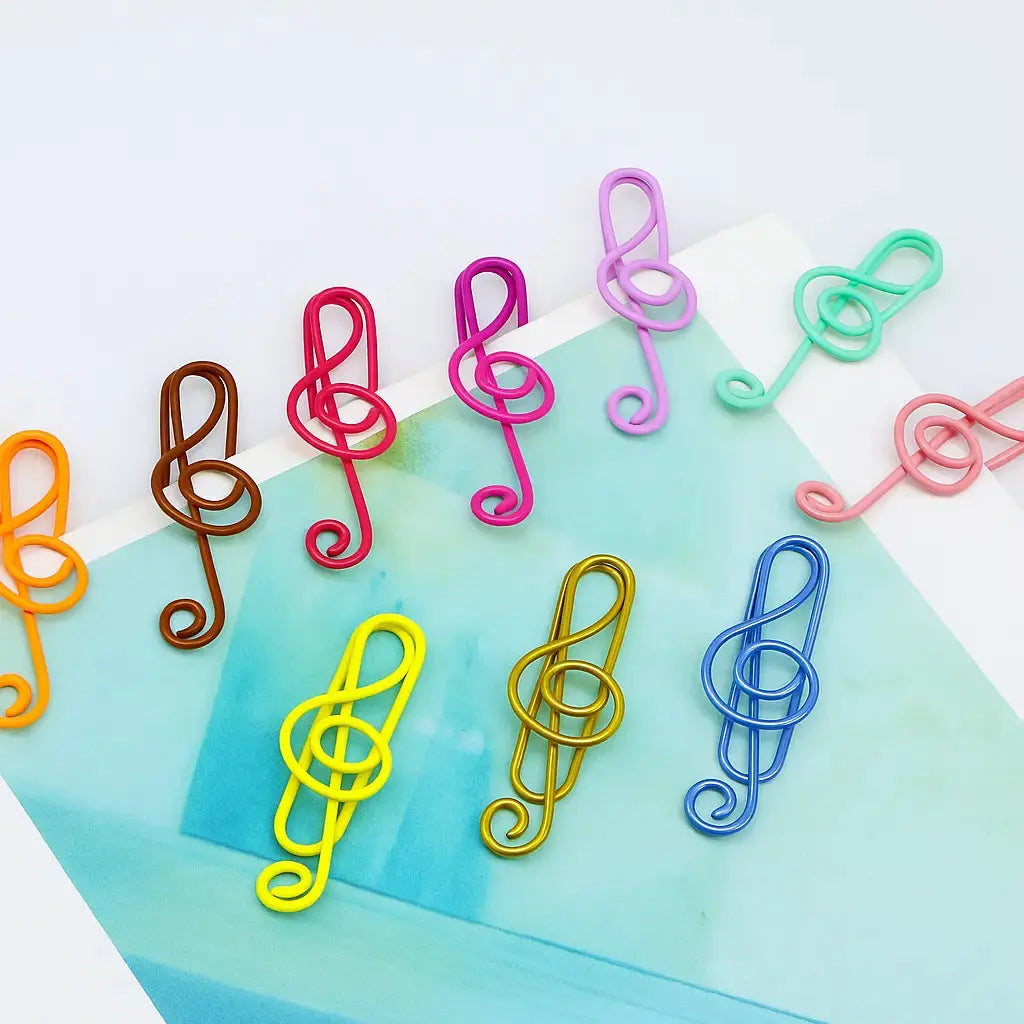 BowLift | Music note paper clips – for school, office & creative gifts
