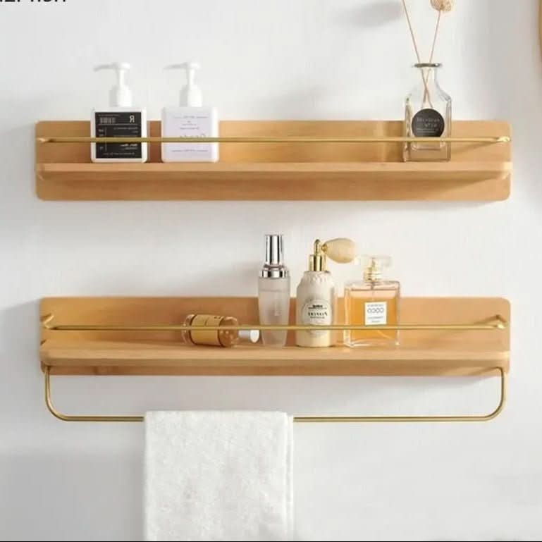 BowLift | Wall coat rack made of bamboo with shelf & sturdy hooks
