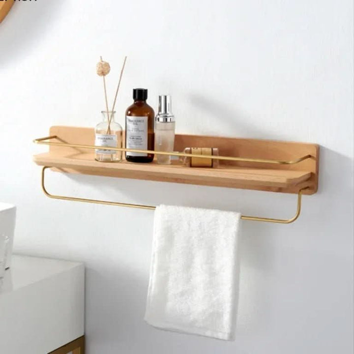 BowLift | Wall coat rack made of bamboo with shelf & sturdy hooks