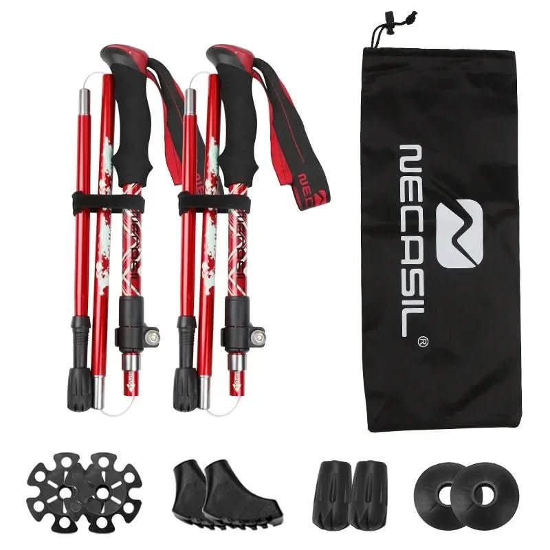 BowLift | Collapsible trekking poles with EVA grip & rubber tip