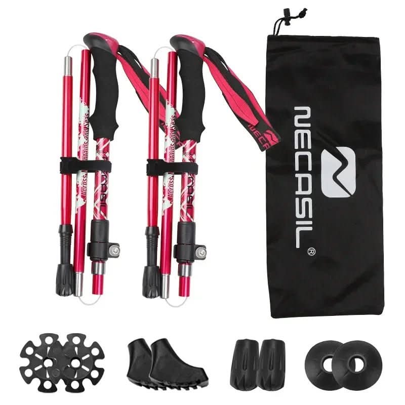 BowLift | Collapsible trekking poles with EVA grip & rubber tip
