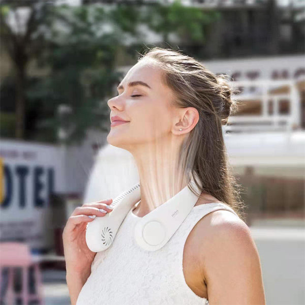 BowLift | Portable Hands-Free Neck Fan with 360° Airflow & Long Battery
