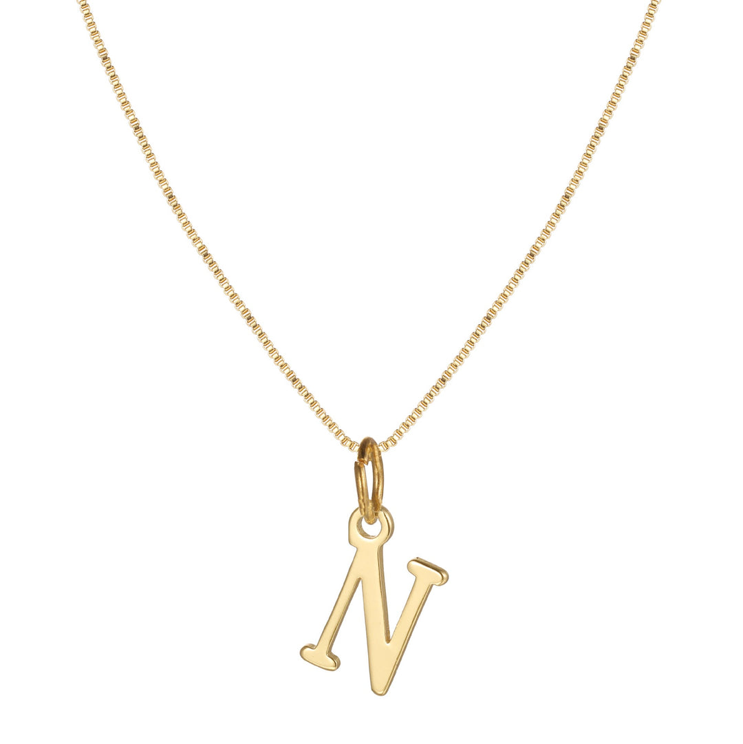BowLift | 14k Minimal Serif Initial Necklace