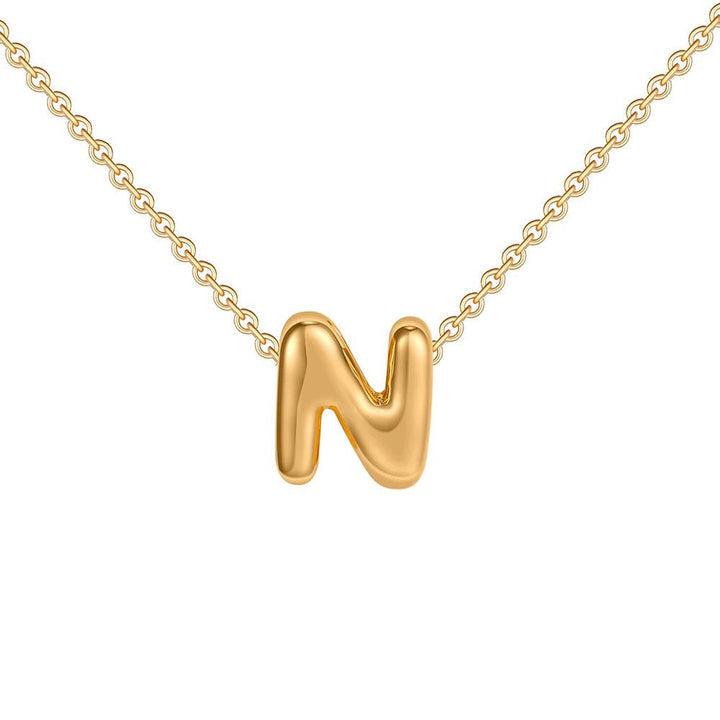 BowLift | Dainty Bubble Letter Initial Necklace