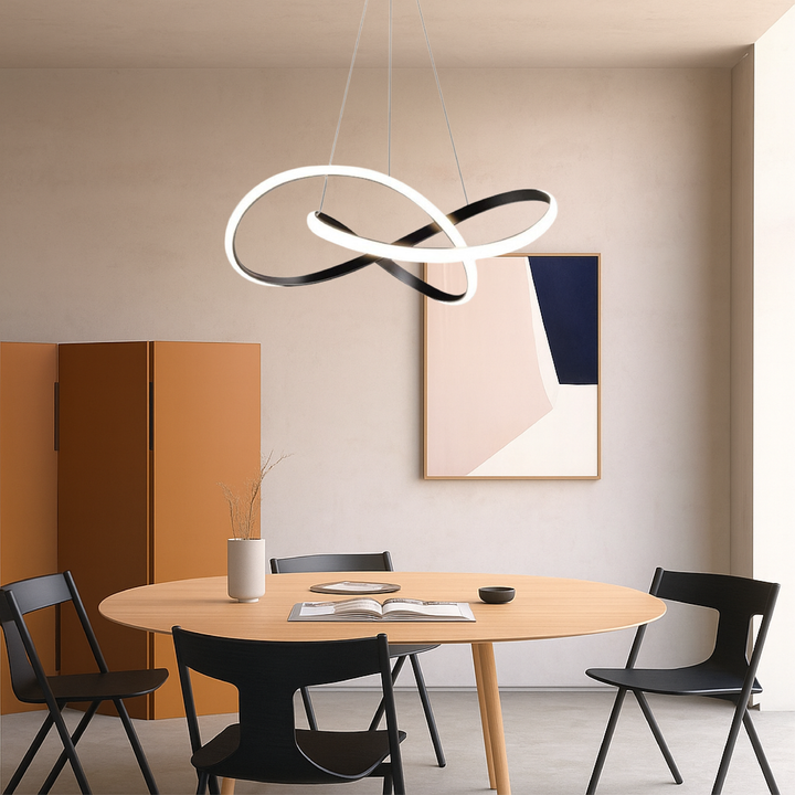 BowLift | Modern Pendant Lamp Dining Room Aluminum Black