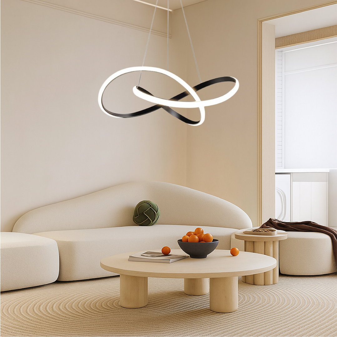 BowLift | Modern Pendant Lamp Dining Room Aluminum Black