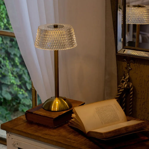 BowLift | Nightstand Lamp Crystal Gold