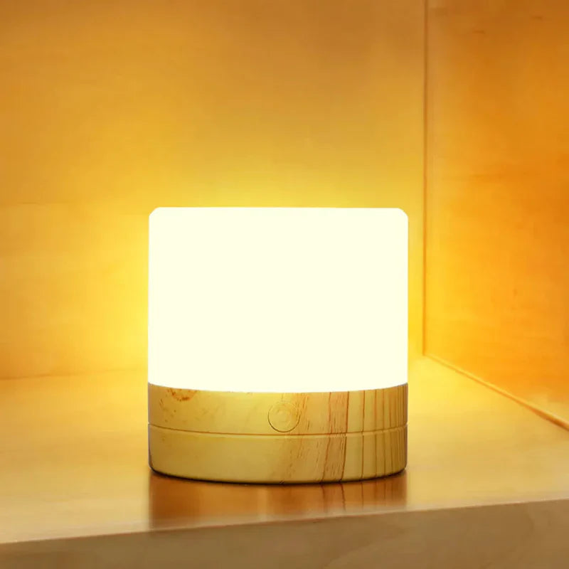 BowLift | Nightstand Lamp Touch Dimmable Wood