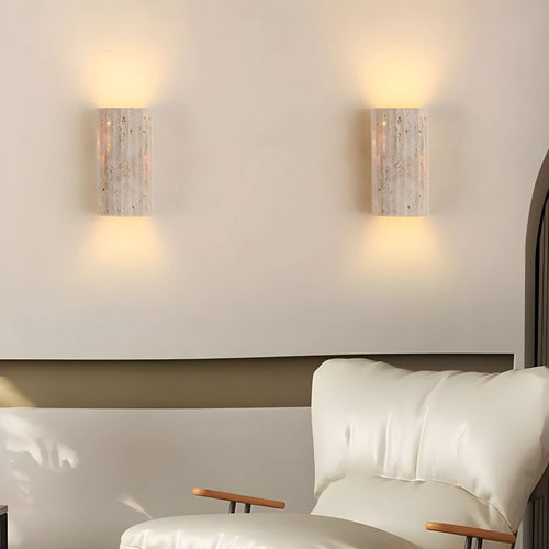 BowLift | Natural Stone LED Wall Sconce Light