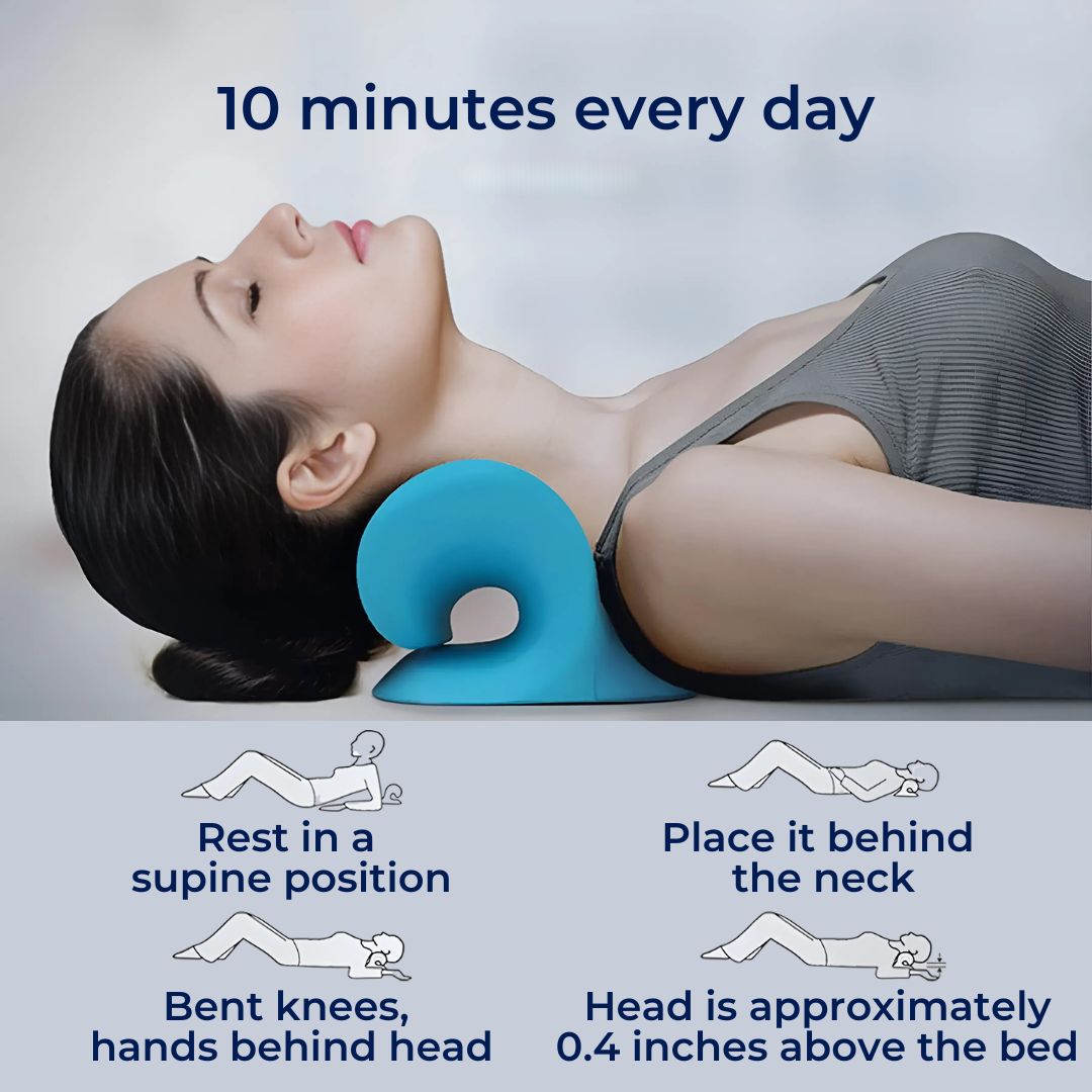 NeckAlign Chiropractic Neck Pillow | Stretcher for Neck - Pain Relief - Improved Posture - Better Sleep Bowlift