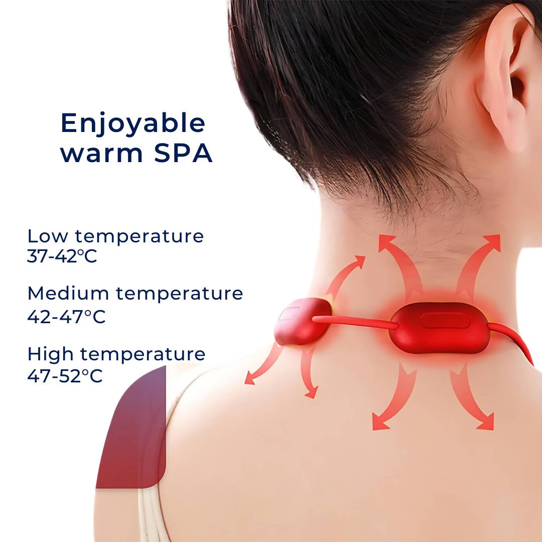 NeckEasePro Portable EMS Cervical Spine Massager | Pain Relief for Neck and Shoulder Tension - Muscle Relaxation Bowlift
