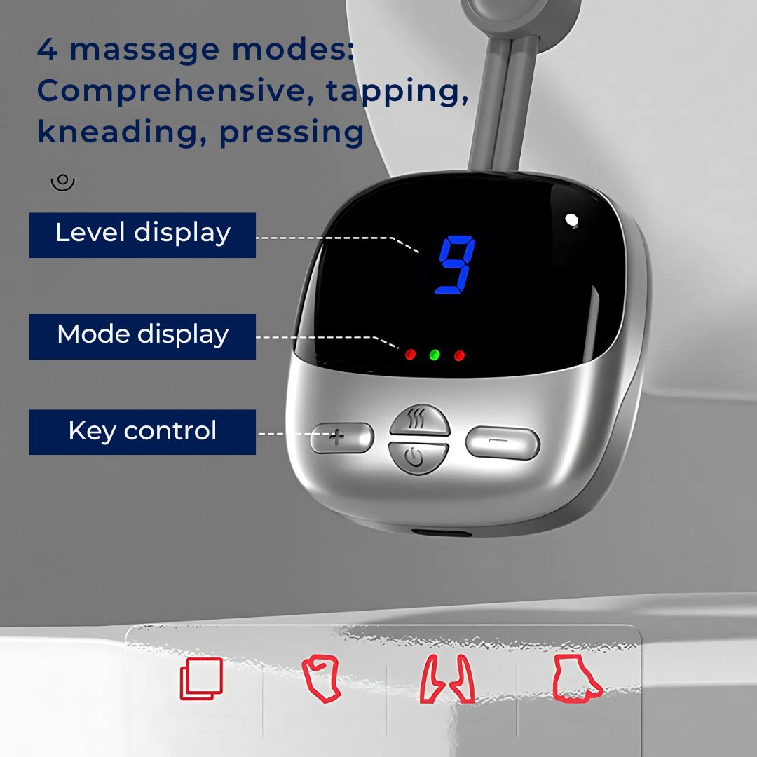NeckEasePro Portable EMS Cervical Spine Massager | Pain Relief for Neck and Shoulder Tension - Muscle Relaxation Bowlift