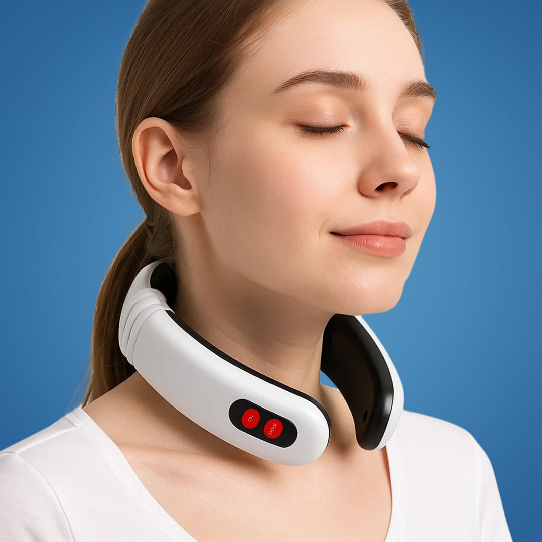 NeckEase | Vibration Neck Massager – Pain Relief – Portable Design – Soothes Stiff Muscles – Stress & Tension Relief Bowlift