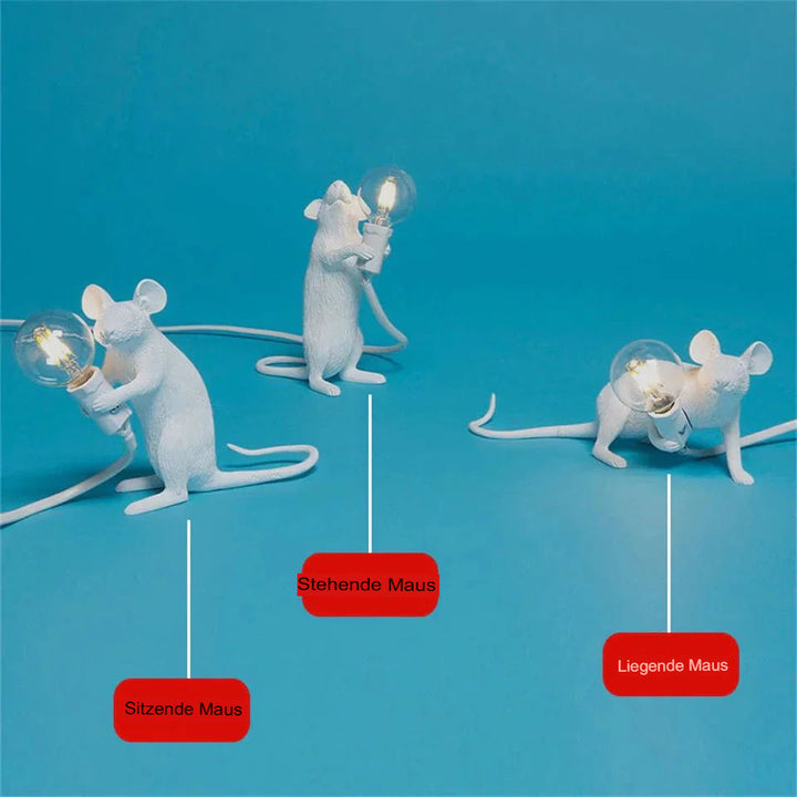 BowLift | Curious Explorer | Playful Table Lamp Mouse Design