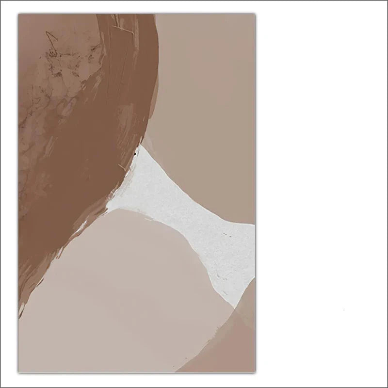 Neutral Tones Beige Brown White Abstract Wall Art Fine Art Canvas Prints Nordic Pictures For Living Room Bedroom Contemporary Home Decor | Bowlift