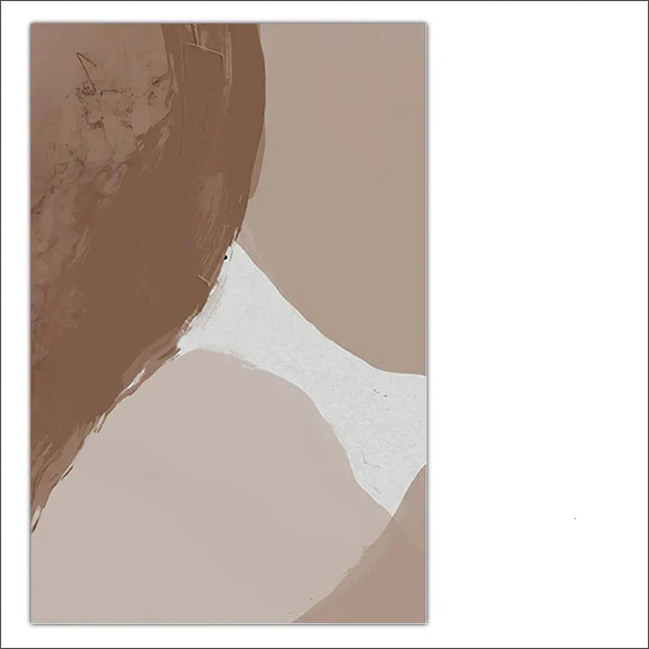 Neutral Tones Beige Brown White Abstract Wall Art Fine Art Canvas Prints Nordic Pictures For Living Room Bedroom Contemporary Home Decor | Bowlift
