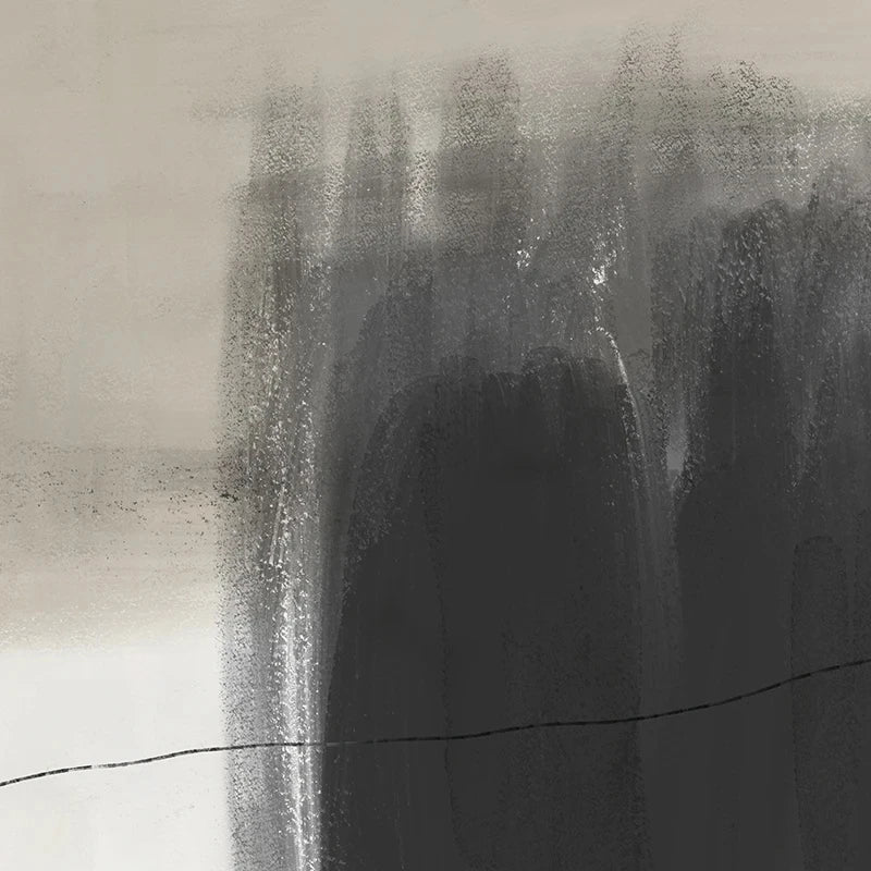 Beige Gray Black Scandinavian Abstract Wall Art Fine Art Canvas Prints Beige Grey Pictures For Minimalist Living Room Art For Contemporary Interiors | Bowlift