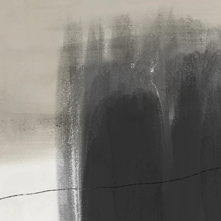 Beige Gray Black Scandinavian Abstract Wall Art Fine Art Canvas Prints Beige Grey Pictures For Minimalist Living Room Art For Contemporary Interiors | Bowlift