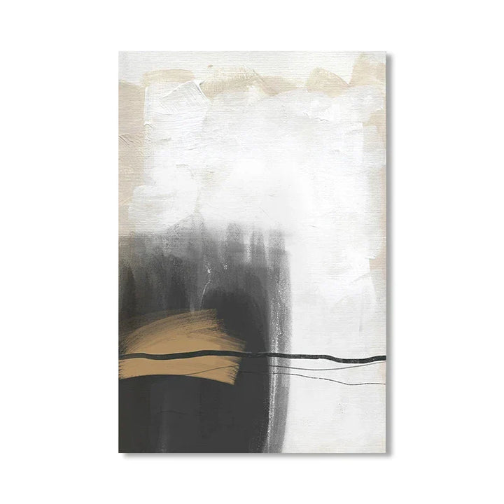 Beige Gray Black Scandinavian Abstract Wall Art Fine Art Canvas Prints Beige Grey Pictures For Minimalist Living Room Art For Contemporary Interiors | Bowlift