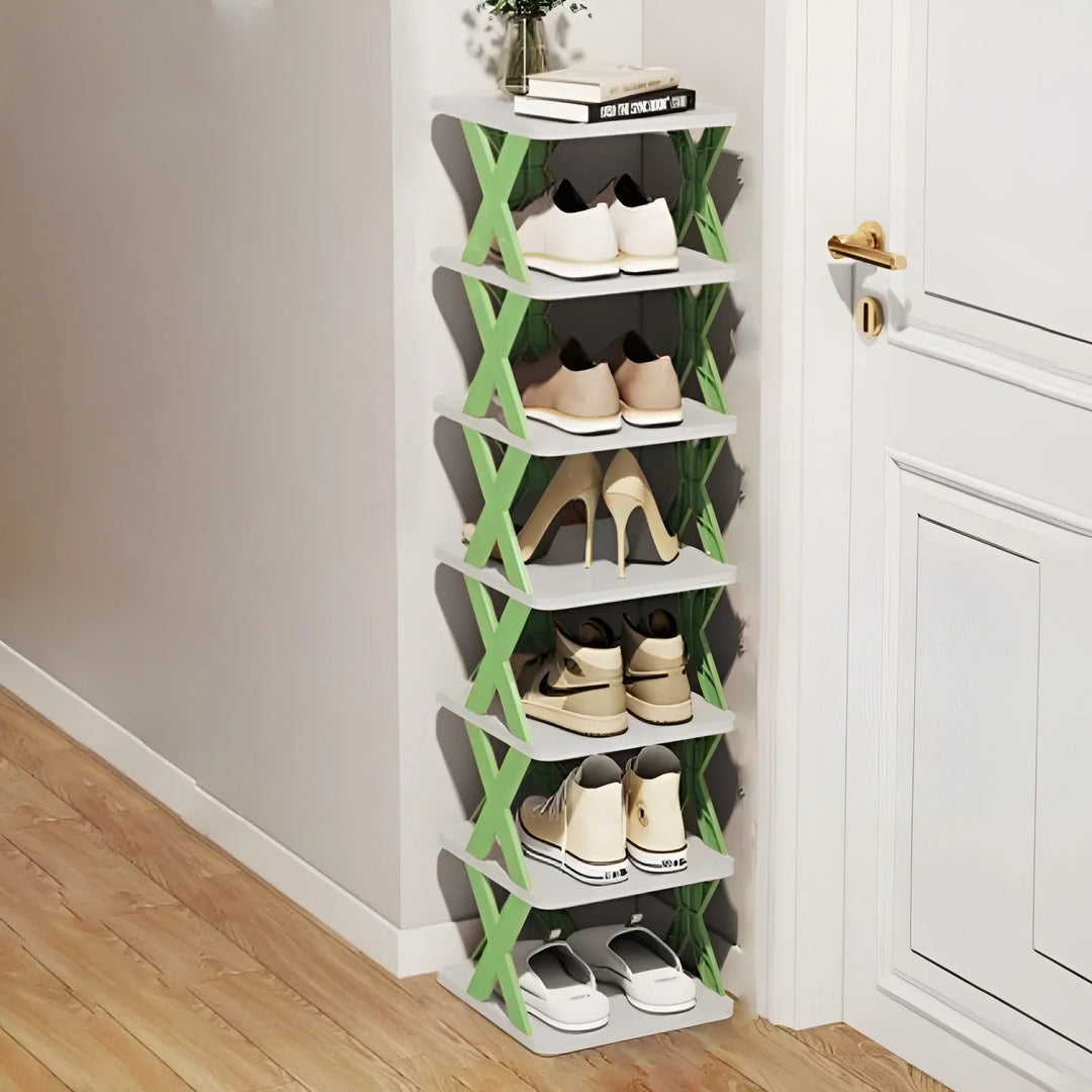 BowLift | Multifunctional and Foldable Shoe Rack for Space-Saving Storage