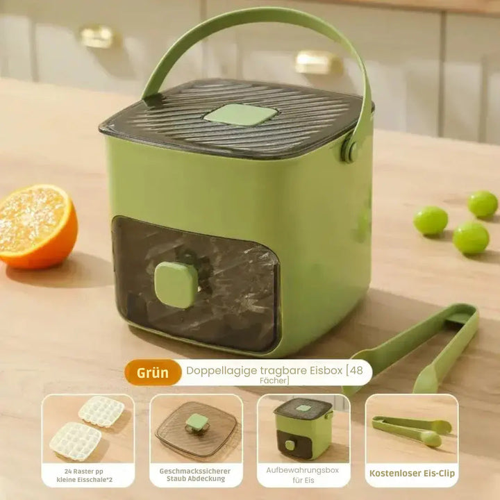 BowLift | No more sticky ice cubes – Box with practical press function