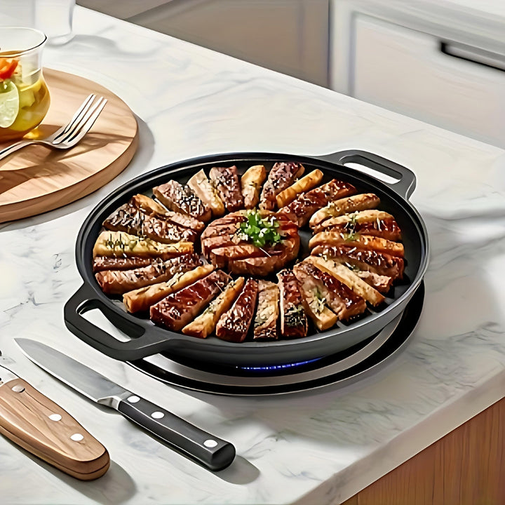 BowLift | Non-Stick Cast Iron Griddle Skillet Pan