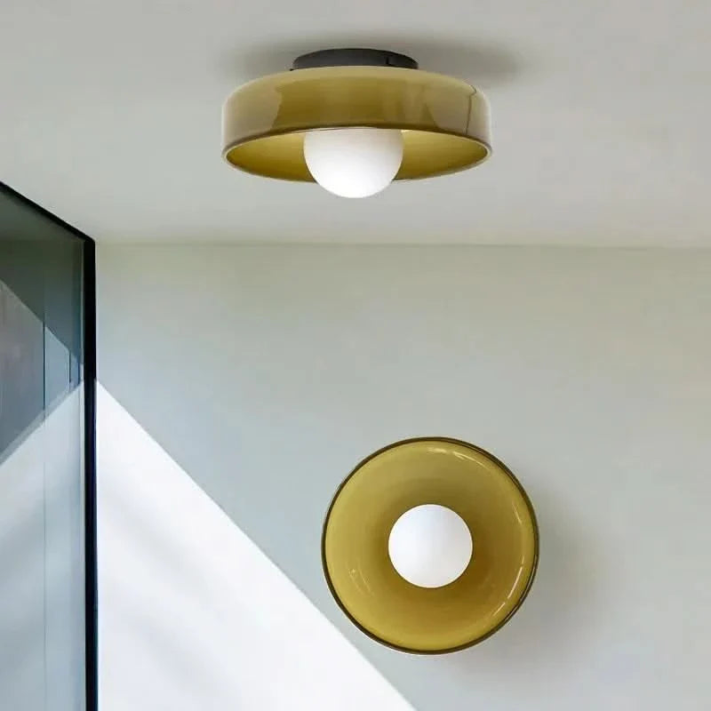BowLift | Scandinavian ceiling lamp made of glass for warm & minimalist living ambiance