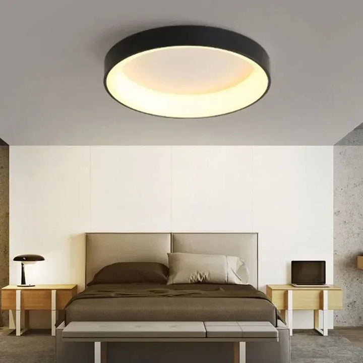 CelestialGlow - Scandinavian Round LED Ceiling Lights Bowlift