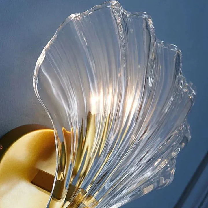 BowLift | Shell Glass Wall Light – Warm LED Decorative Fixture