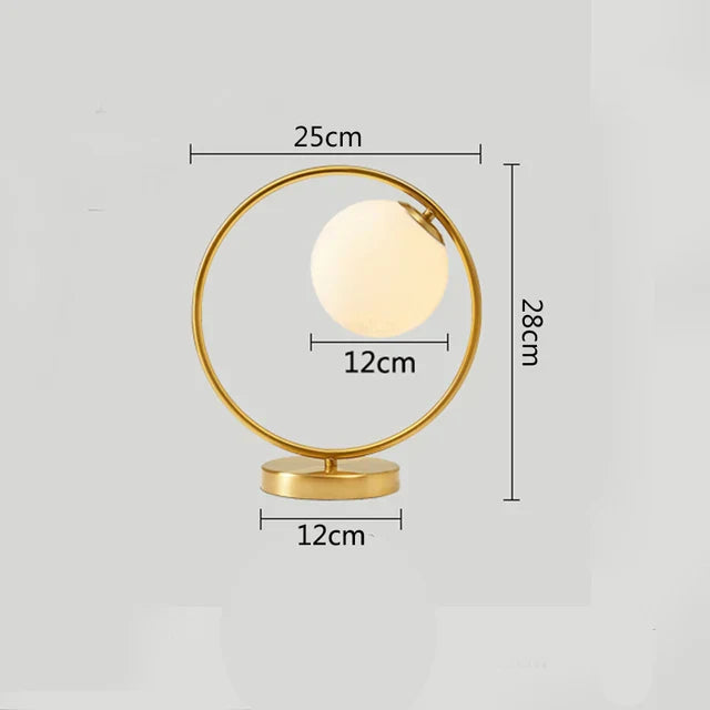 Nordic LED table lamp with glass sphere – Minimalist design for living room and bedroom | Bowlift