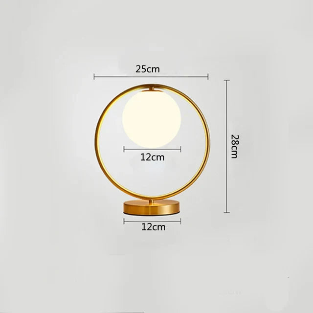 Nordic LED table lamp with glass sphere – Minimalist design for living room and bedroom | Bowlift
