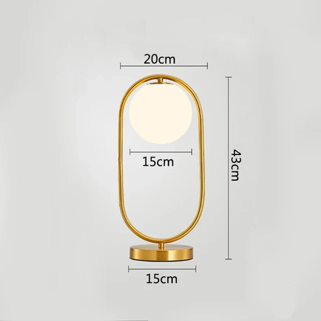 Nordic LED table lamp with glass sphere – Minimalist design for living room and bedroom | Bowlift