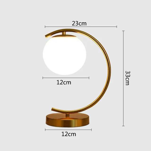 Nordic LED table lamp with glass sphere – Minimalist design for living room and bedroom | Bowlift