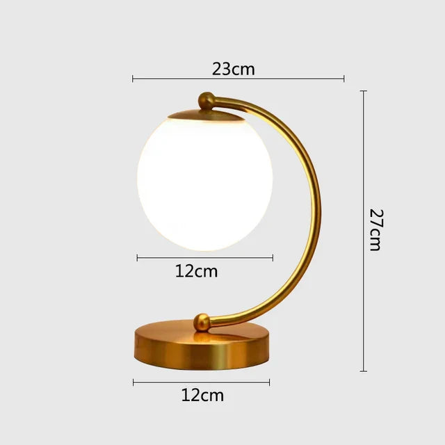Nordic LED table lamp with glass sphere – Minimalist design for living room and bedroom | Bowlift