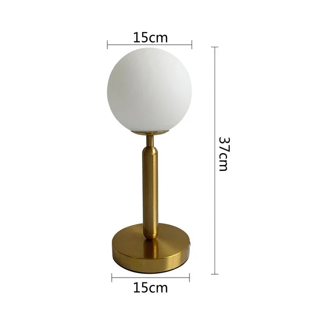 Nordic LED table lamp with glass sphere – Minimalist design for living room and bedroom | Bowlift