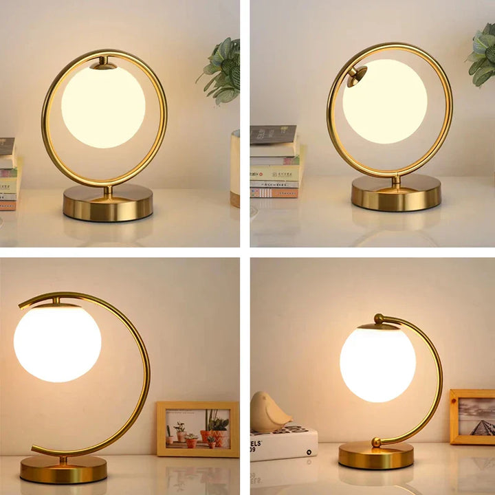 Nordic LED table lamp with glass sphere – Minimalist design for living room and bedroom | Bowlift