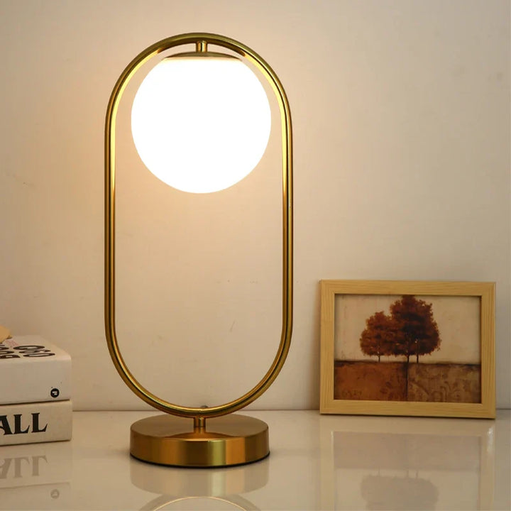 Nordic LED table lamp with glass sphere – Minimalist design for living room and bedroom | Bowlift
