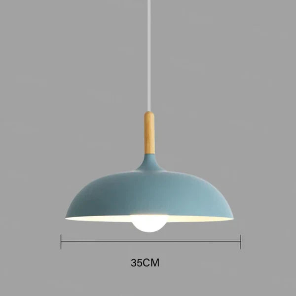 Modern Scandinavian LED pendant light – Pendant light made of oak for living room, kitchen, and dining room | Bowlift