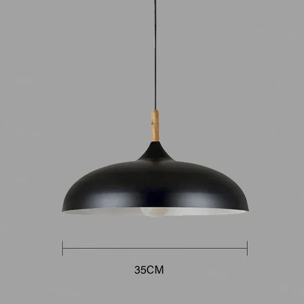 Modern Scandinavian LED pendant light – Pendant light made of oak for living room, kitchen, and dining room | Bowlift