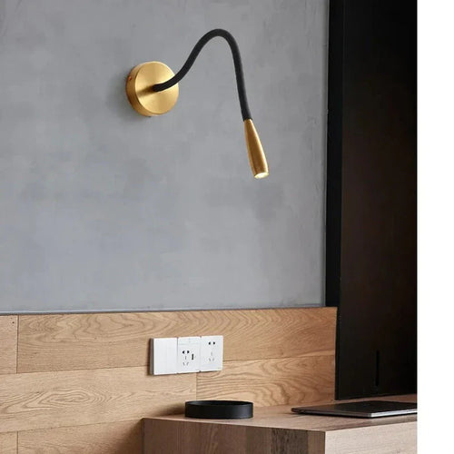 Modern wall lamp with flexible arm for indoor use – Adjustable LED wall light for living room and bedroom | Bowlift