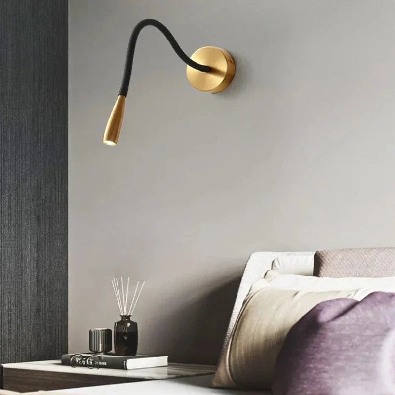 Modern wall lamp with flexible arm for indoor use – Adjustable LED wall light for living room and bedroom | Bowlift