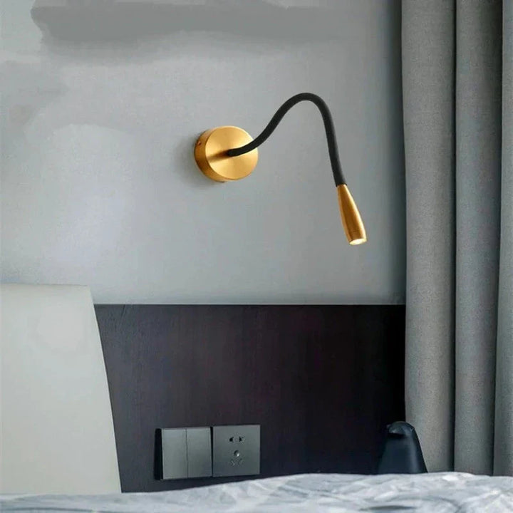 Modern wall lamp with flexible arm for indoor use – Adjustable LED wall light for living room and bedroom | Bowlift