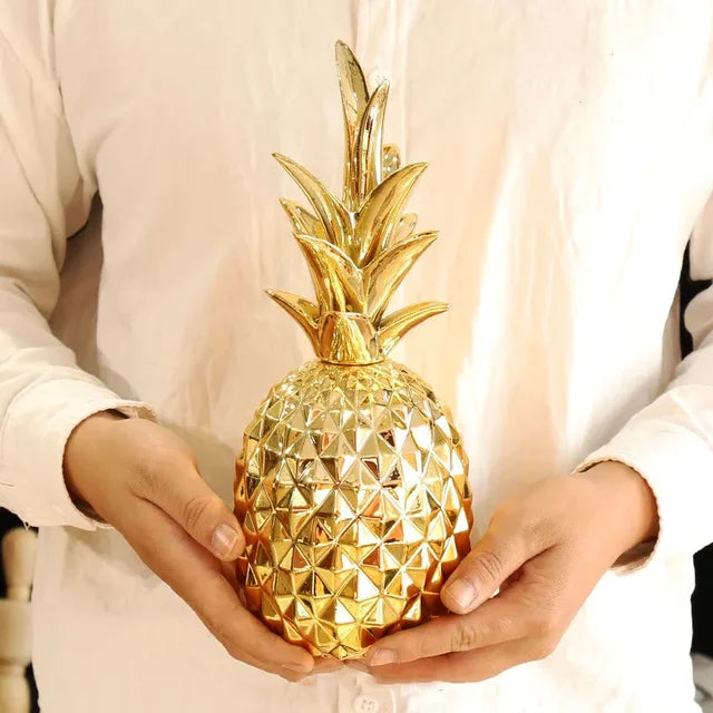 Golden Pineapple Decoration, Exclusive Home Accent for Modern Interior Design | Bowlift