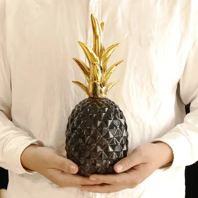 Golden Pineapple Decoration, Exclusive Home Accent for Modern Interior Design | Bowlift