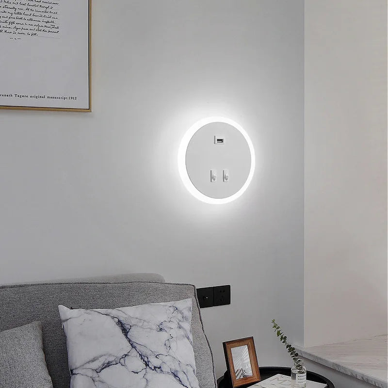 Modern LED Wall Light with USB Charging Function – Dimmable, Ambient Lighting for Living Room and Bedroom | Bowlift