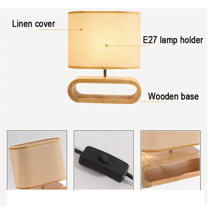 BowLift | Scandinavian Wooden Table Lamp – Elegant and Handmade