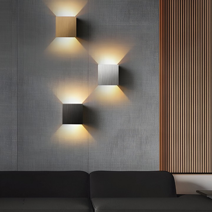 BowLift | LED Wall Lamp NORDIVIA | USB & Cable Operation | Double Light Color | Aluminum & Acrylic | 10x10x5 cm
